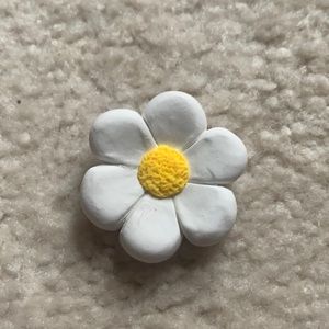 Clay flower magnet